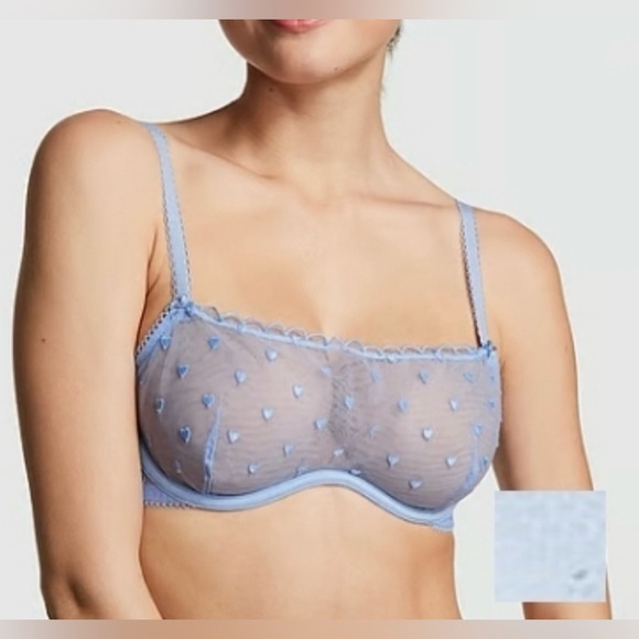 PINK Victoria's Secret Other - Victoria's Secret PINK Wink Unlined Scoop Bra Size XXL 
Harbor Blue